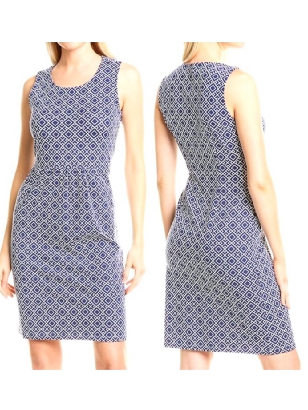 Like New J. McLaughlin Elaine Catalina Cloth Dress Blue White Size Small